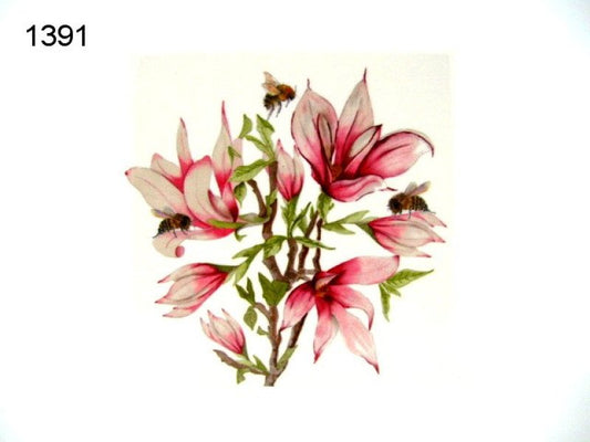 Bee-tanical bij magnolia onderzetter