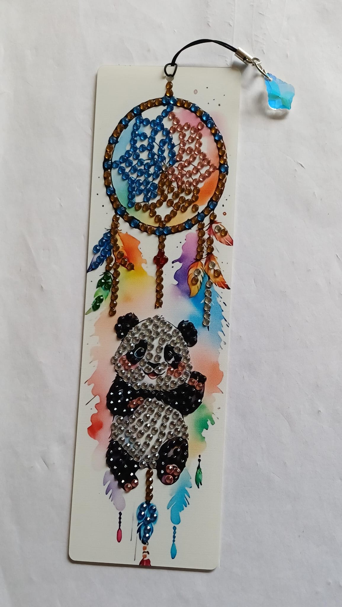 Panda met kleurrijke dromenvanger, boekenlegger 5,5 × 19,5 cm