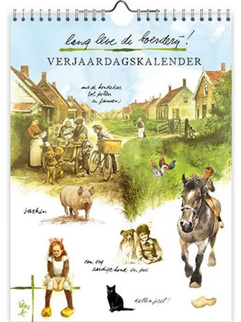 Rien Poortvliet Verjaardagskalender – Lang Leve de Boerderij – 30 x 21 cm