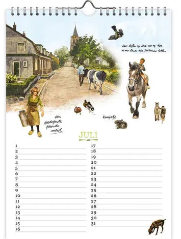 Rien Poortvliet Verjaardagskalender – Lang Leve de Boerderij – 30 x 21 cm