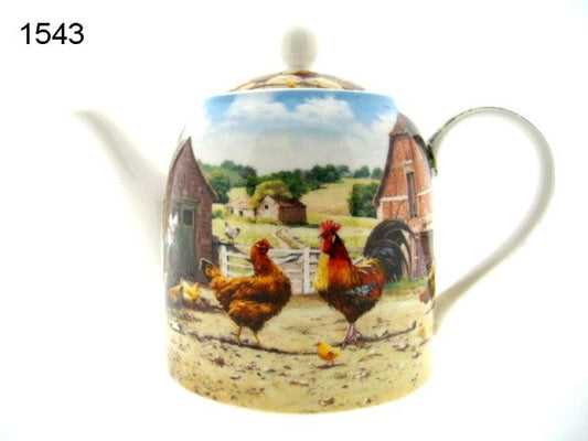 Haan en hen, theepot