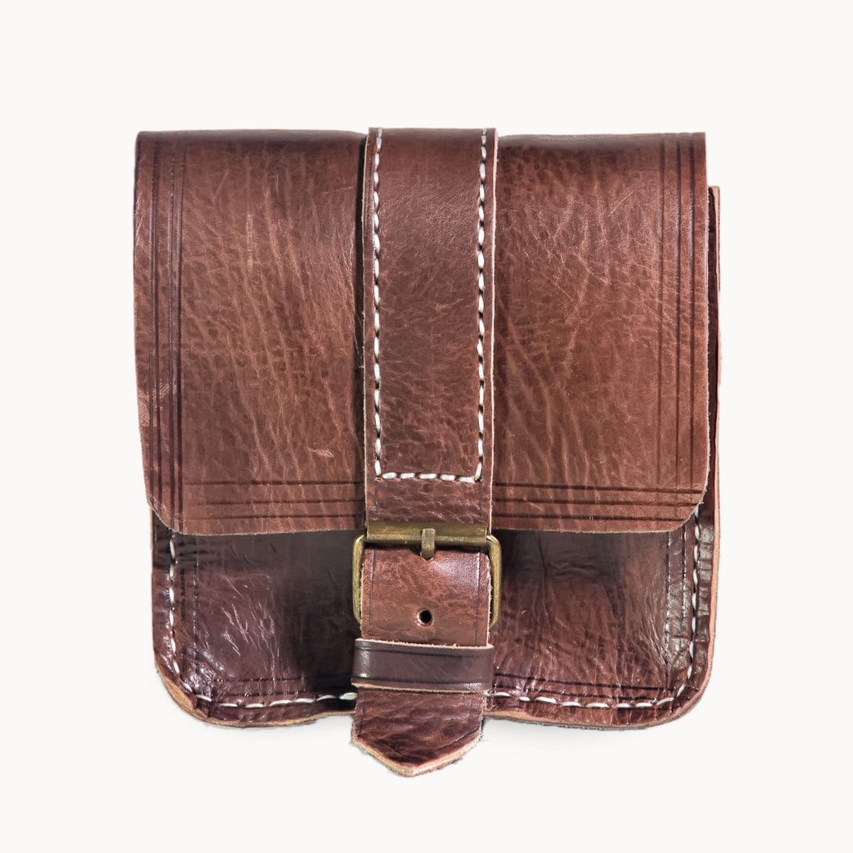 Pico leren tasje, tuigleer, 16 × 6 × 17 cm