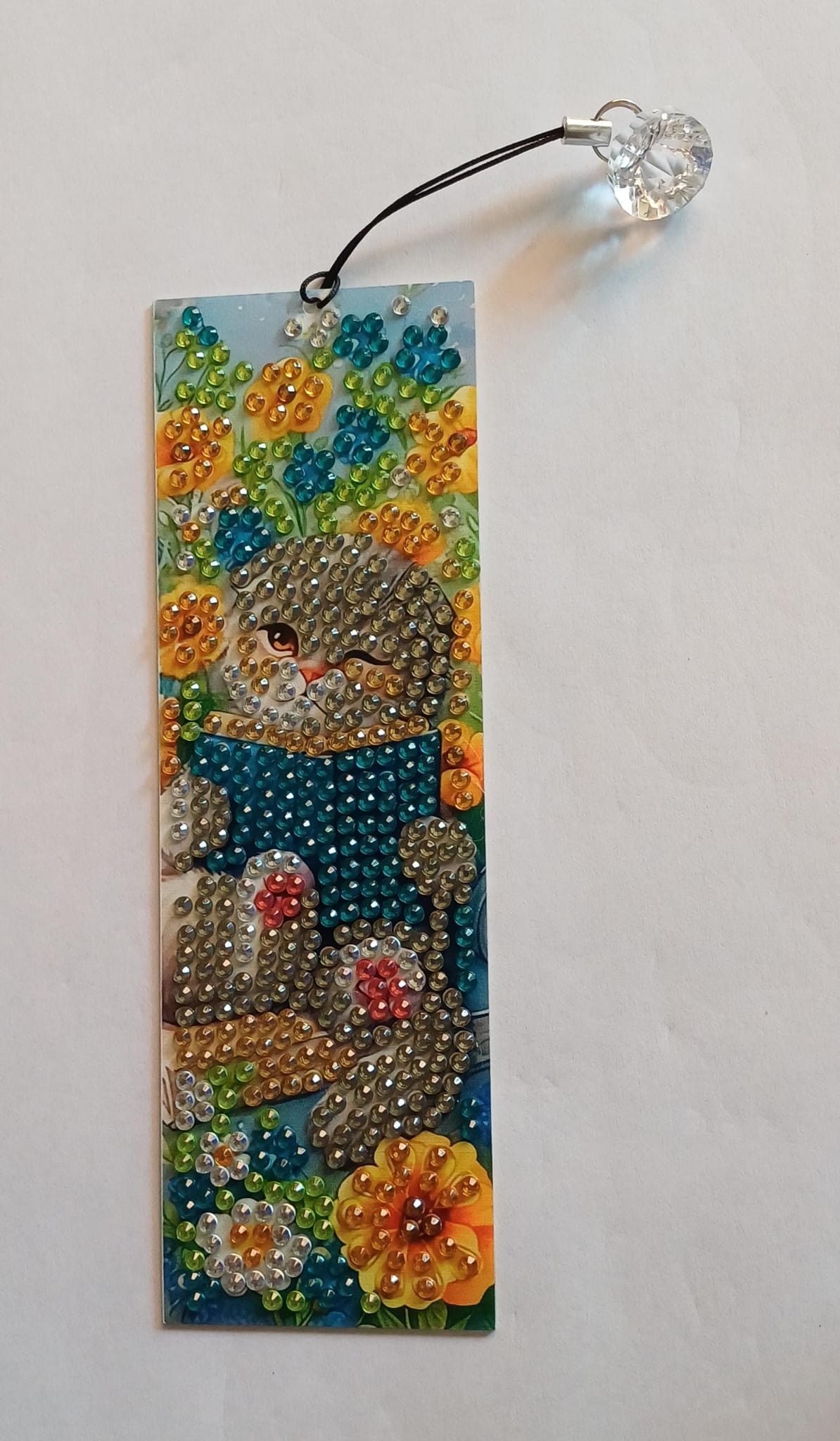 Lezende kat, boekenlegger 4,5 × 15 cm
