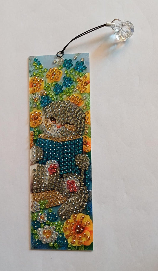 Lezende kat, boekenlegger 4,5 × 15 cm