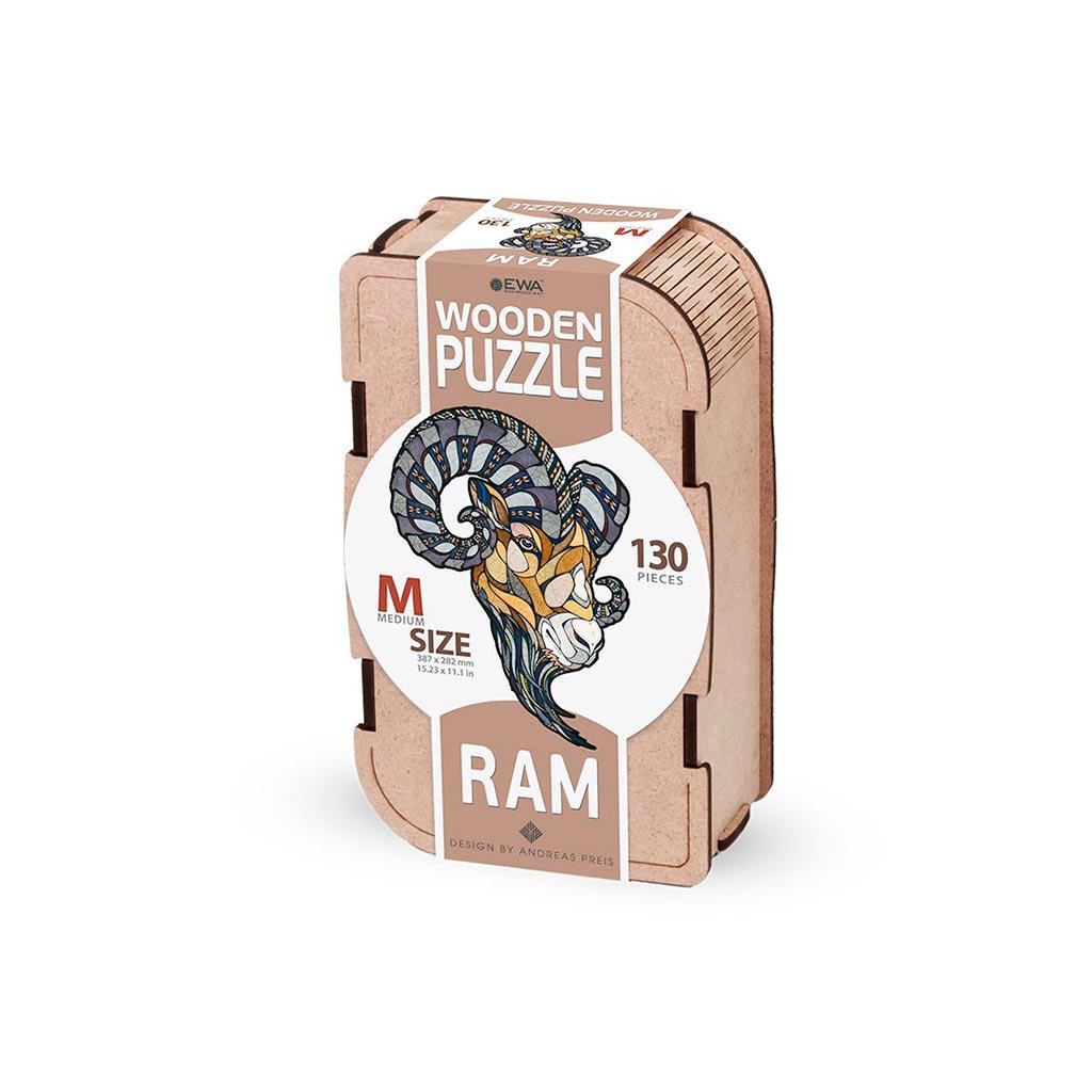 Houten legpuzzel ram M 130 stukjes, 38,7 × 28,2 cm
