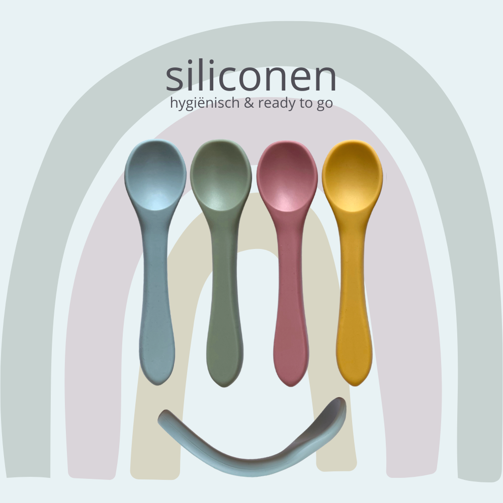 Siliconen babylepels, 4 stuks