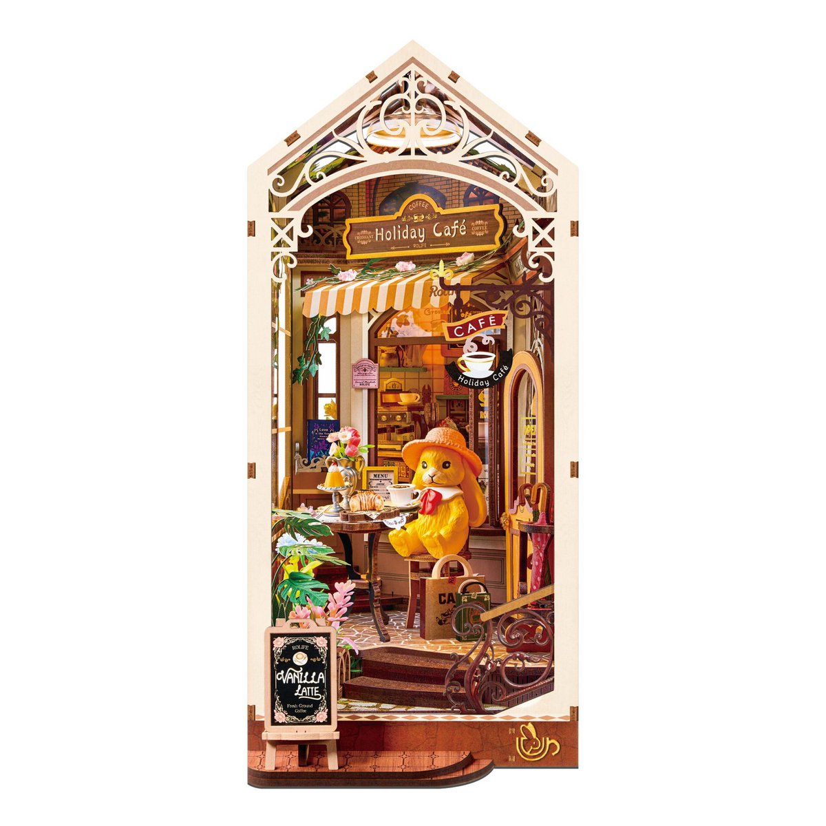 DIY book nook holiday café, 31,6 cm