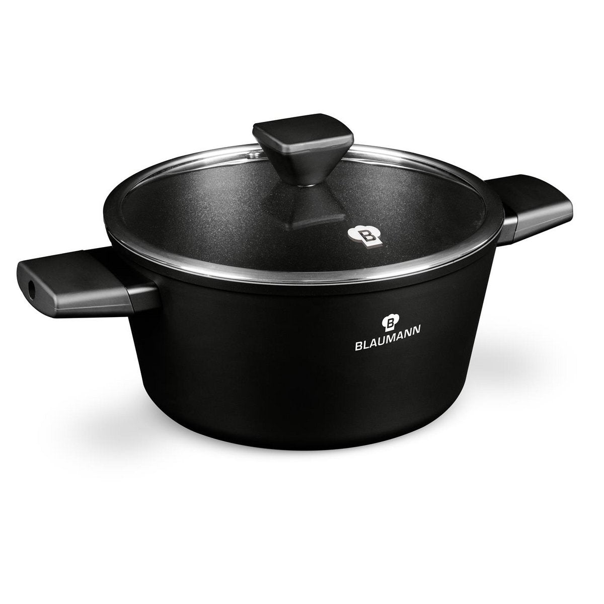 Blaumann Black Silver Collection braadpan met deksel Ø 24 cm 4,1 liter