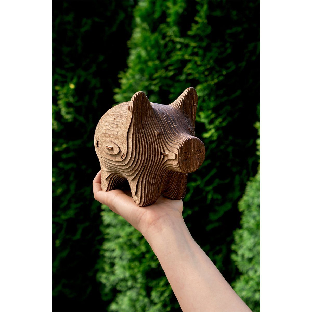 DIY houten spaarpot varken, 16,3 x 10,4 x 13,9 cm