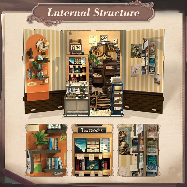 The Scholar's Bookstore book nook, 12,5 × 10 × 17 cm