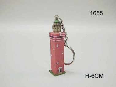 Ouddorp vuurtoren sleutelhanger, 6 cm