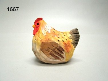 Hen, hout, 6,5 cm