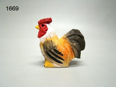 Haan, hout, 7 cm