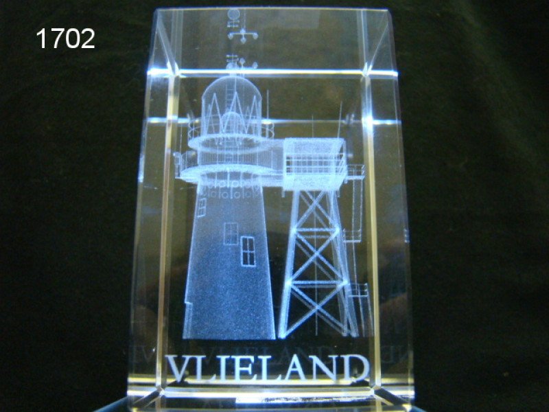 Vlieland glasblokje