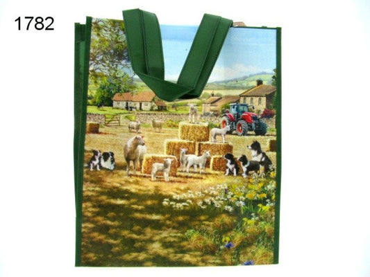 Schaap en collie boodschappentas