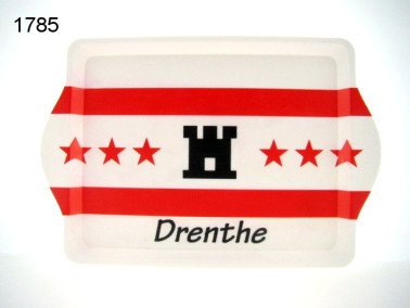 Drentse vlag dienblad 21 x 14,5 cm