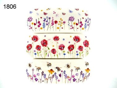 Bloemen met insecten brillenkoker, assorti