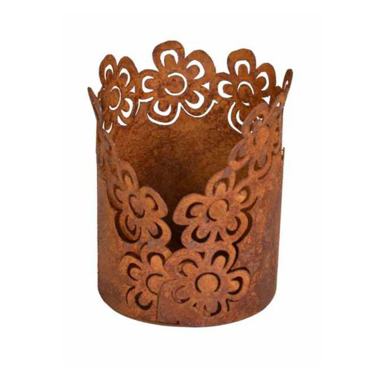 Bloemenlantaarn van roestmetaal, 10 cm