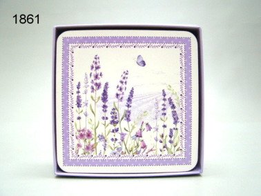 Lavender field onderzetters, 6 stuks