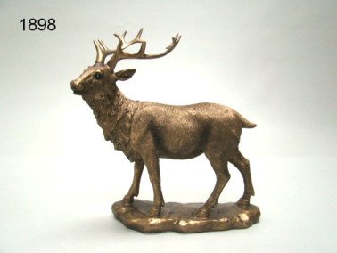 Edelhert bronskleur, 20 x 10 x 21 cm