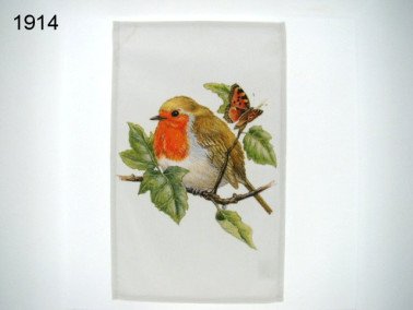 Roodborst gastendoek, 30 x 50 cm
