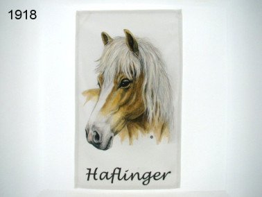 Paard Haflinger gastendoek, 30 x 50 cm