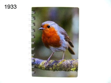 Roodborst notitieboekje, hout