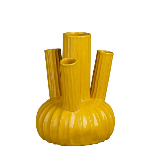 Mica Decorations Felipe Tulpenvaas – Keramiek Geel (H27 x Ø20 cm)