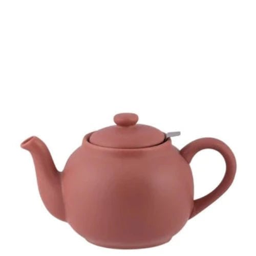 Theepot van steengoed met RVS zeef, 1,5 liter