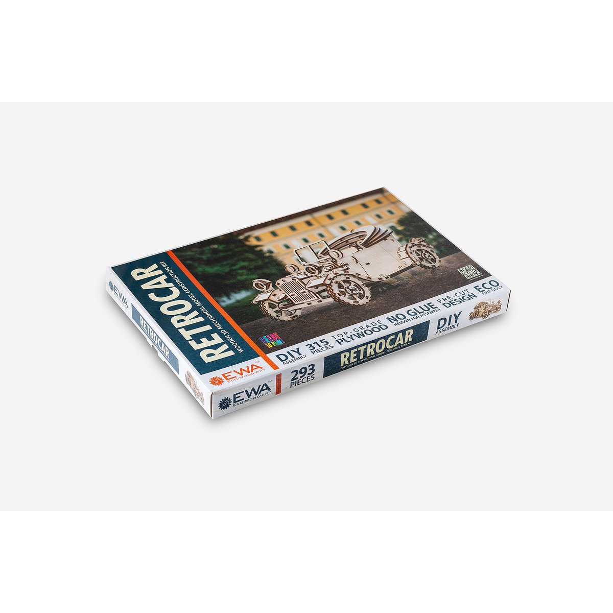 3D mechanische houten puzzel retro auto 30 × 17 × 15,5 cm – 315 stukjes