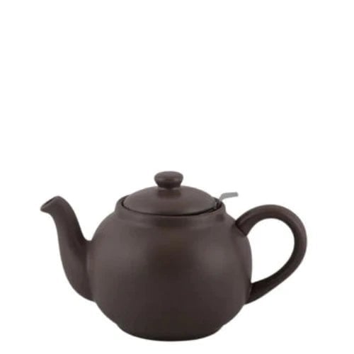 Theepot van steengoed met RVS zeef, 1,5 liter