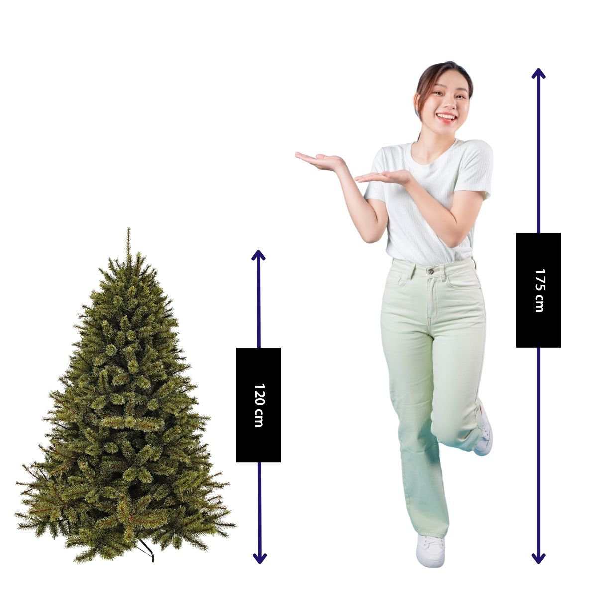 Forest frosted kunstkerstboom, 120 cm