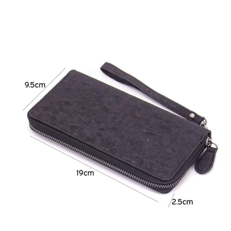 Kurken portemonnee met Delfts blauw patroon, 19 x 10 x 2,5 cm