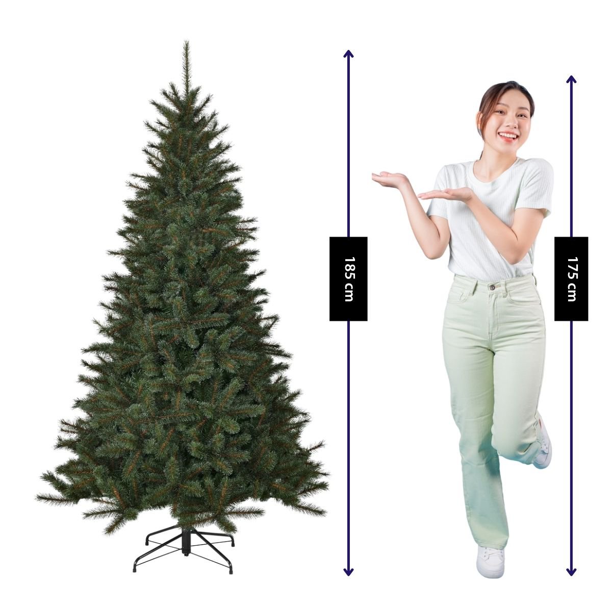 Toronto kunstkerstboom, 185 cm, Ø 114 cm
