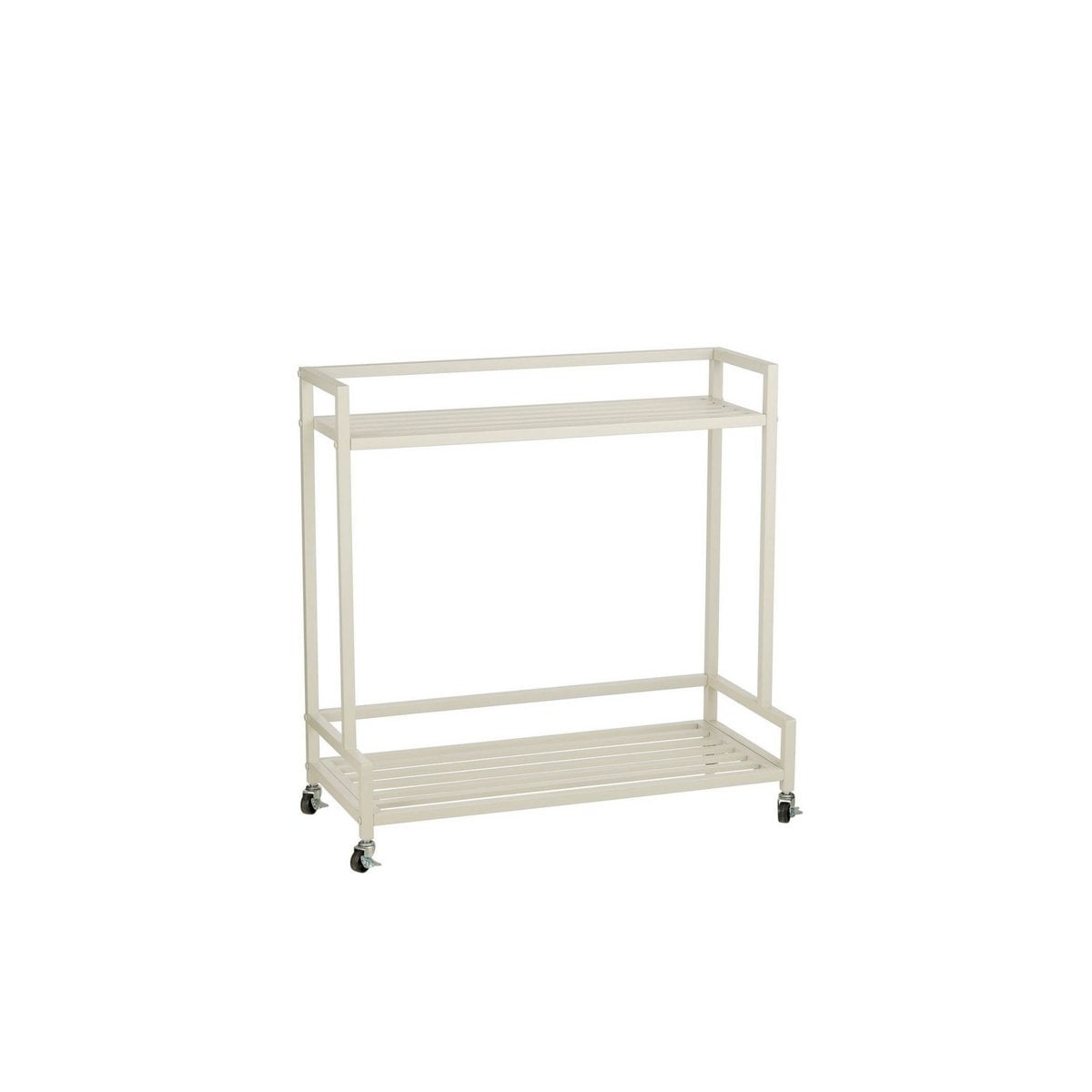 Greenrax plantenstandaard met wielen, off-white, 80 × 35 × 81 cm