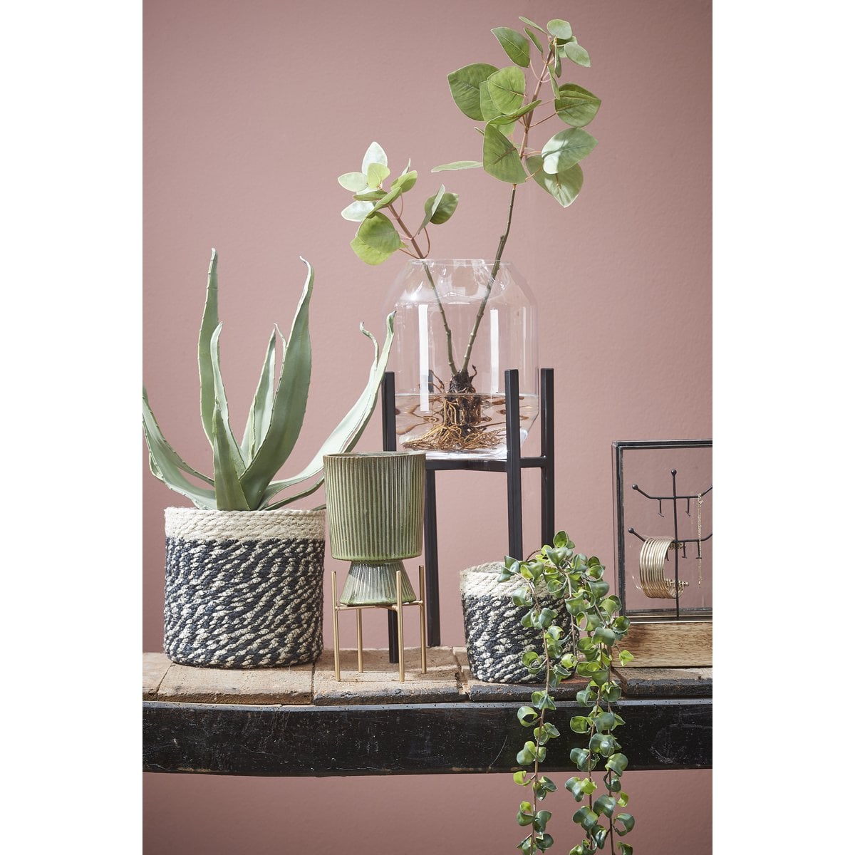 Mica Decorations Dali Vaas – Glas Transparant (H33 x Ø25 cm)