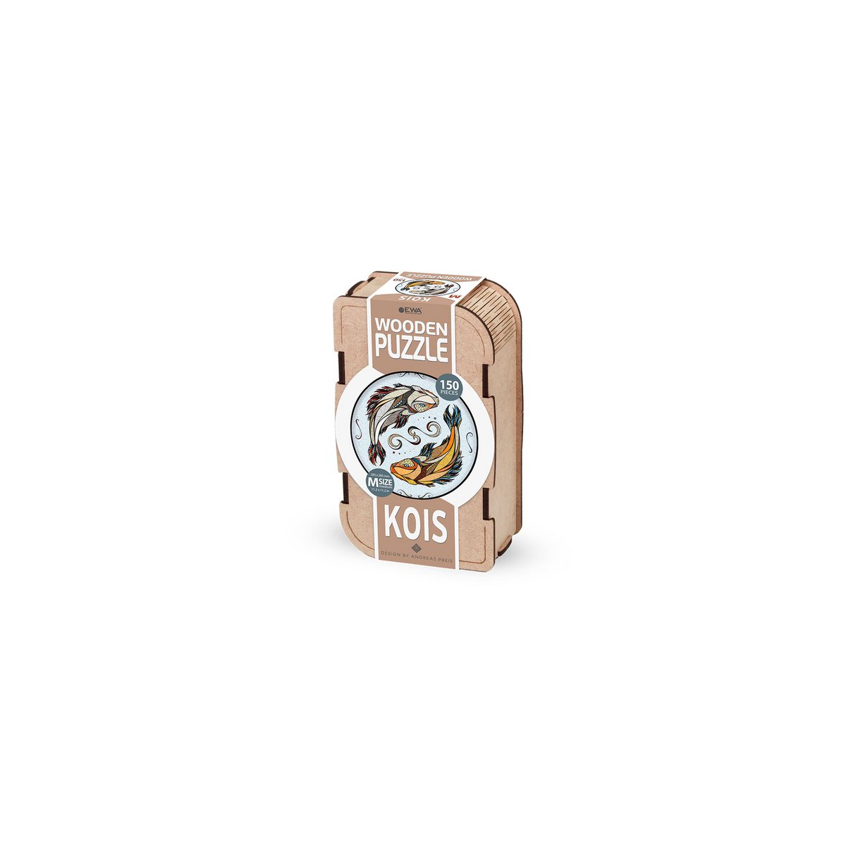 Houten legpuzzel koi M 150 stukjes, 28,5 × 28,5 cm