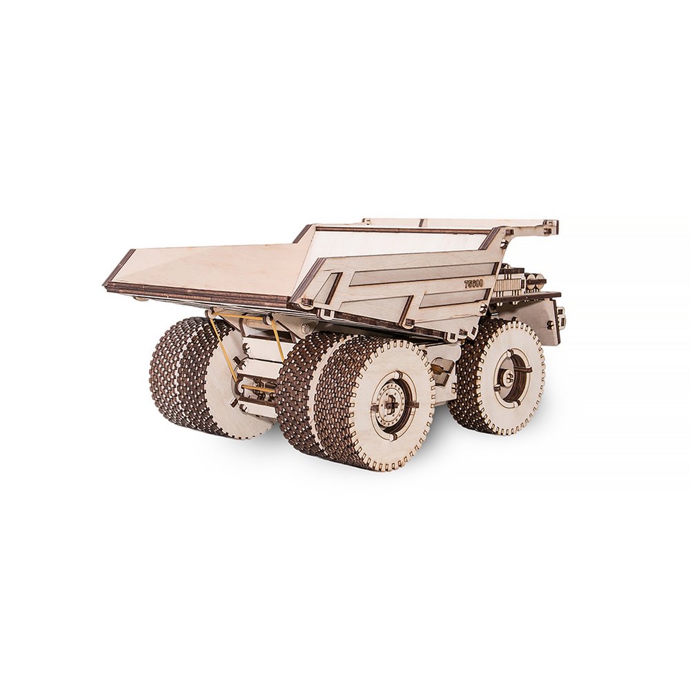 3D mechanische houten puzzel truck Belaz 75600, 31 × 22 × 15,5 cm – 307 stukjes