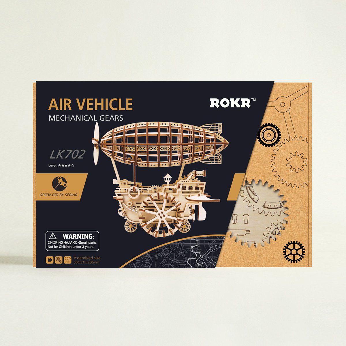 3D houten puzzel luchtschip airship 30 × 21,5 × 25 cm – 229 stukjes