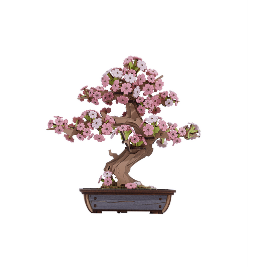 DIY 3D houten model Sakura bonsai 16,1 x 11 x 17 cm