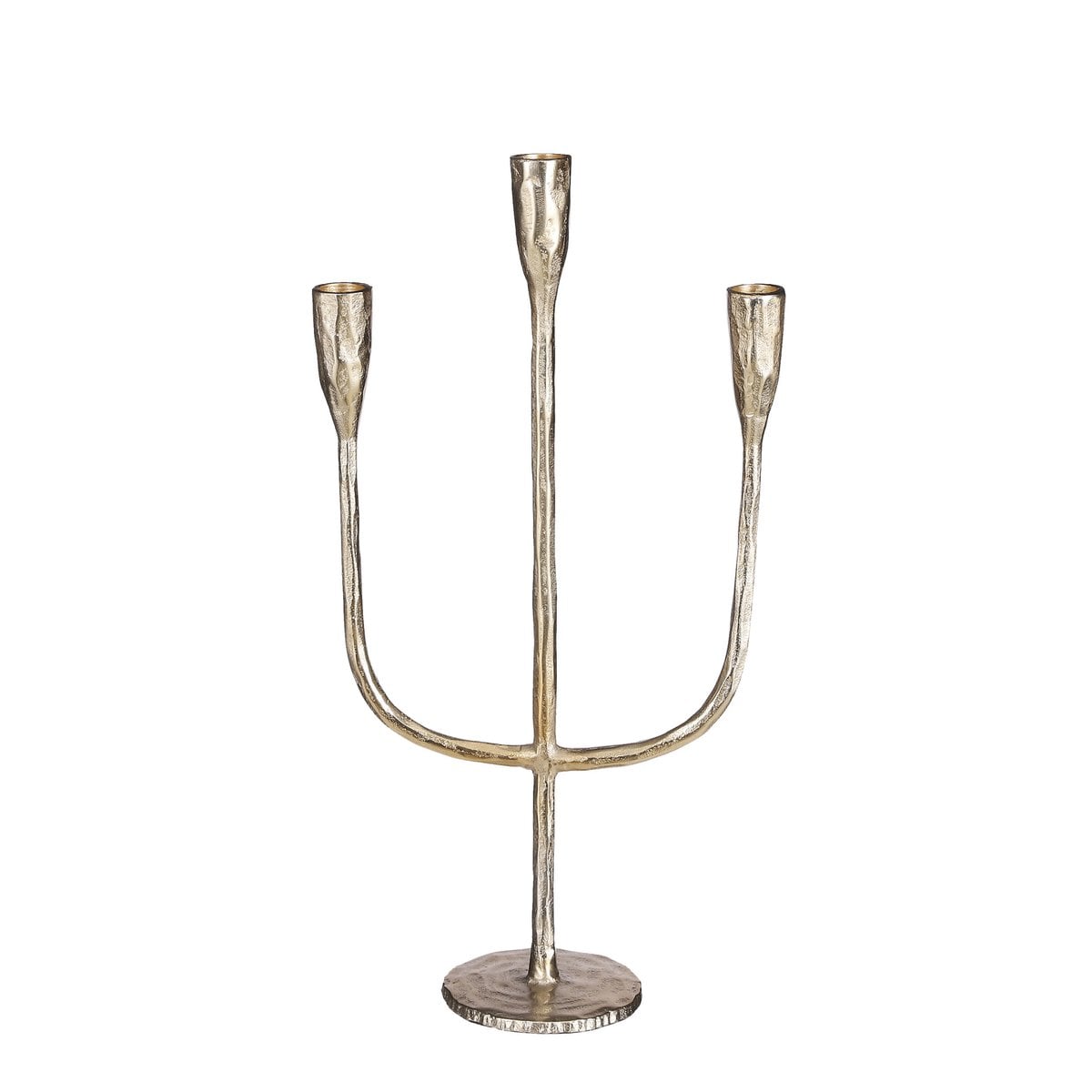 Kandelaar Stretto voor 3 dinerkaarsen goud 21 × 9,5 × 40,5 cm