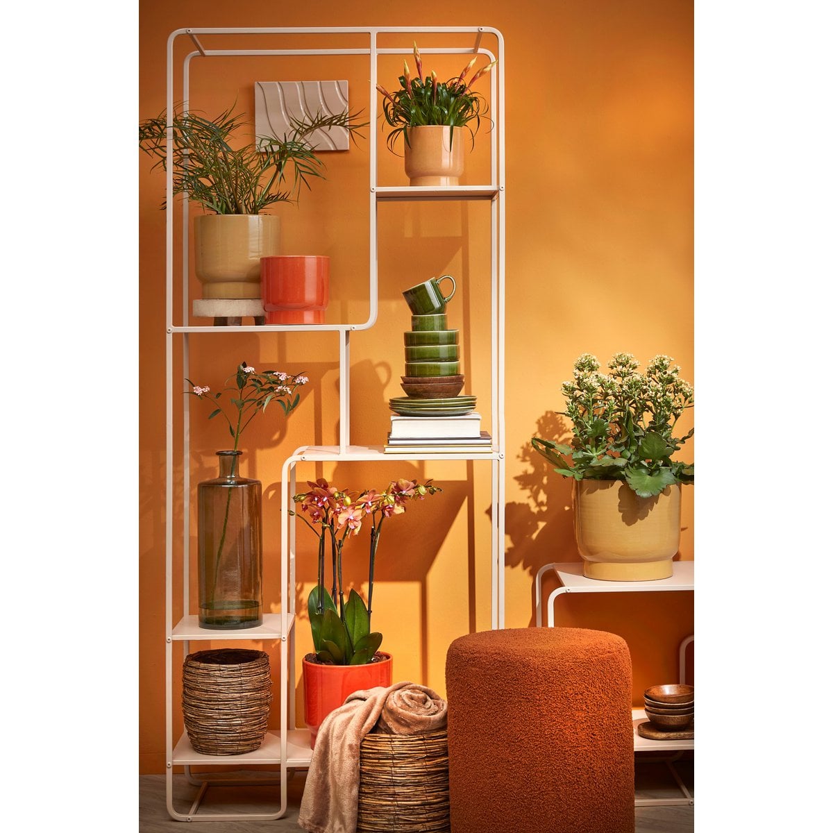 Mica Decorations Guan Flesvaas – Gerecycled Glas Grijsgroen (H40 x Ø15 cm)
