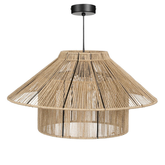 Mica Decorations Elsa hanglamp jute zwart Ø50 cm