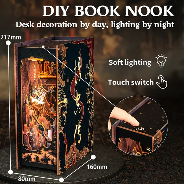 The Legend of Wukong book nook, 16 × 8 × 21,7 cm