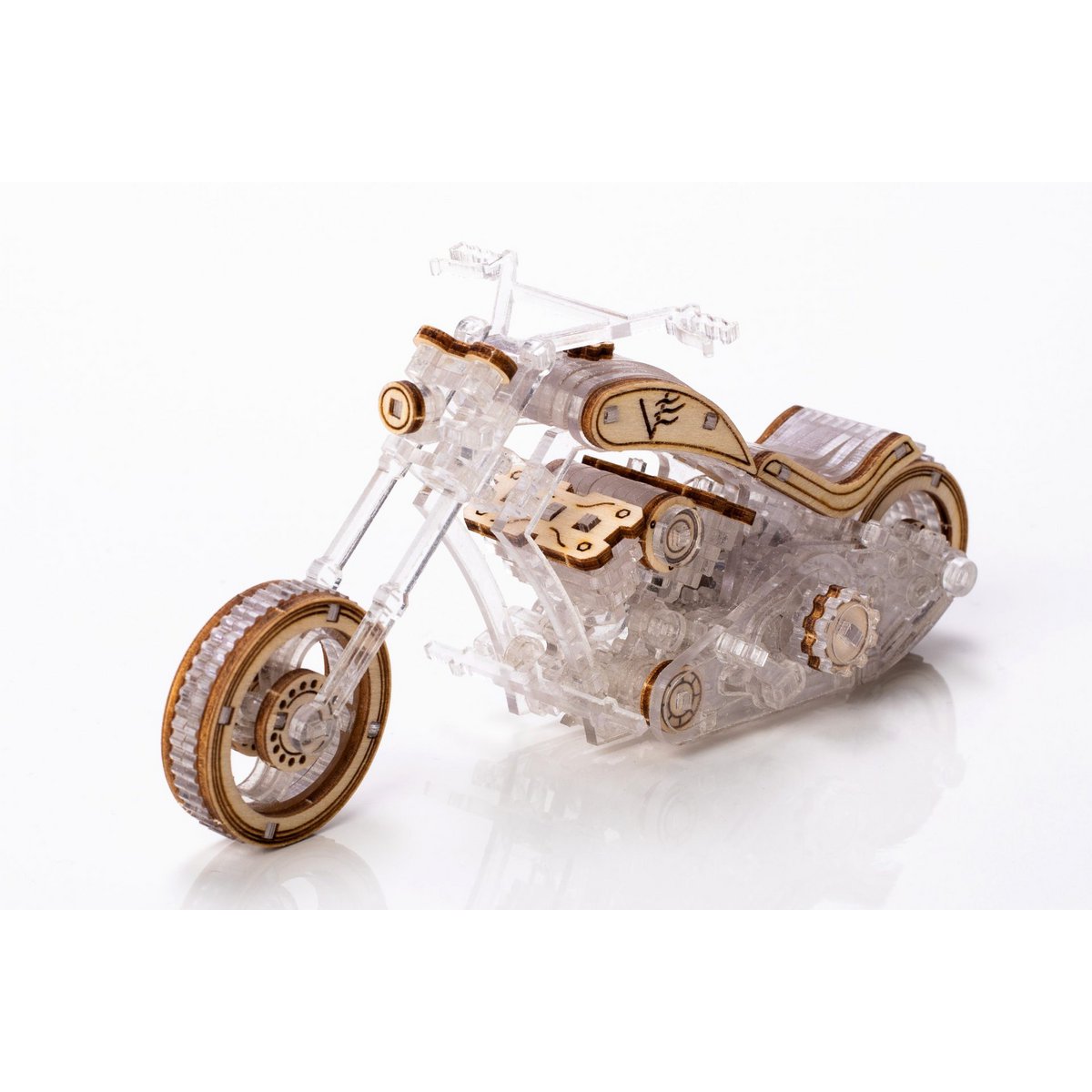 3D mechanisch modelbouw motor chopper V1 14 × 4,1 × 6,2 cm – 211 stukjes