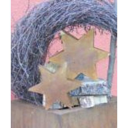 Metalen kerstster roestdecoratie om te vullen, 21–28 cm