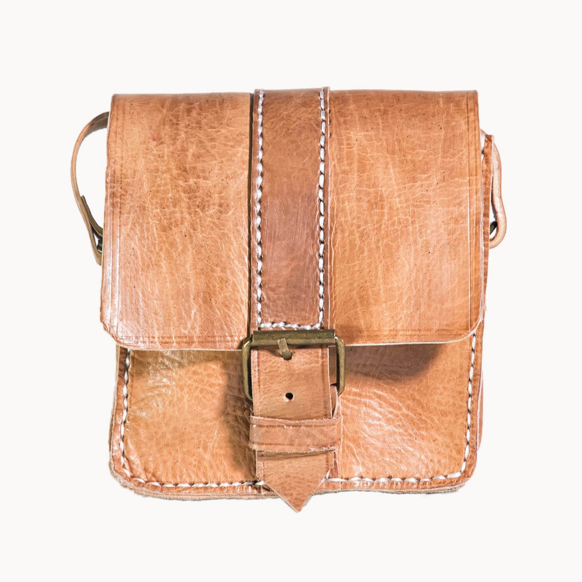Pico leren tasje, tuigleer, 16 × 6 × 17 cm