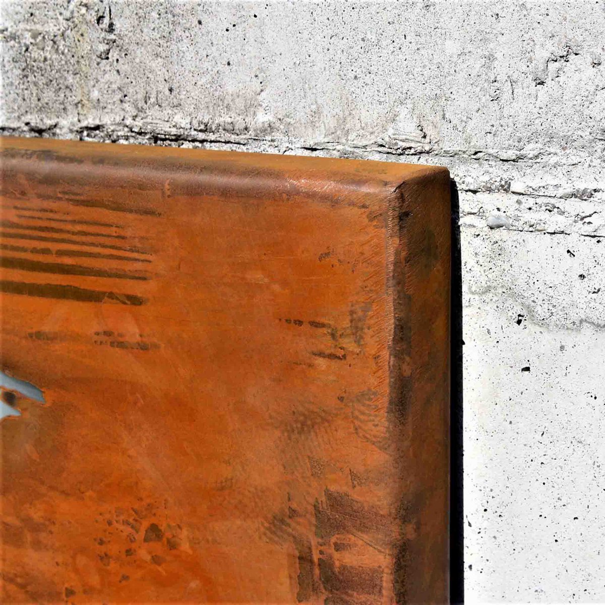 Roest metalen wereldkaart wanddecoratie 80 x 40 cm