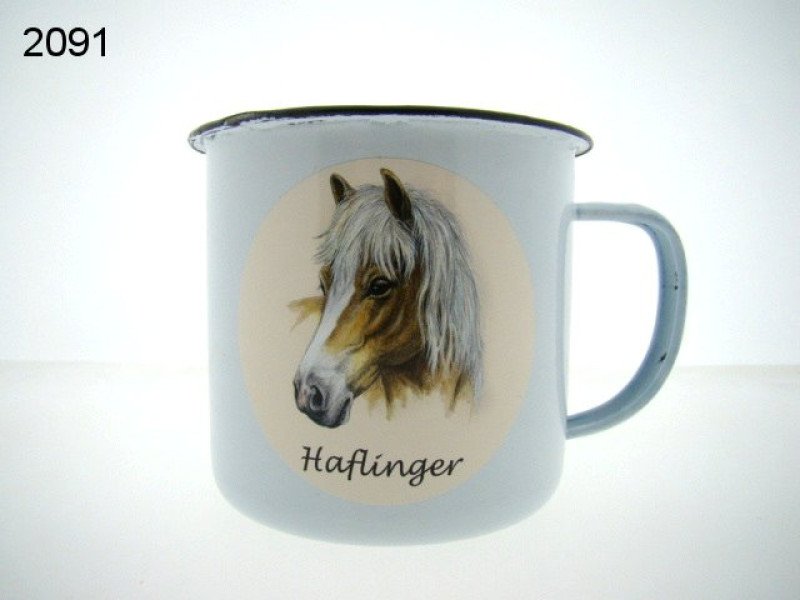 Haflinger emaille mok