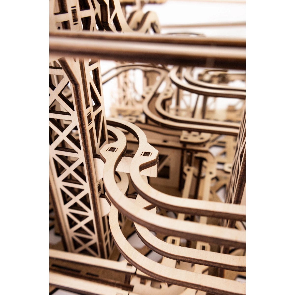 Marble Run mechanische houten knikkerbaan, 43,6 × 26,4 × 24,7 cm